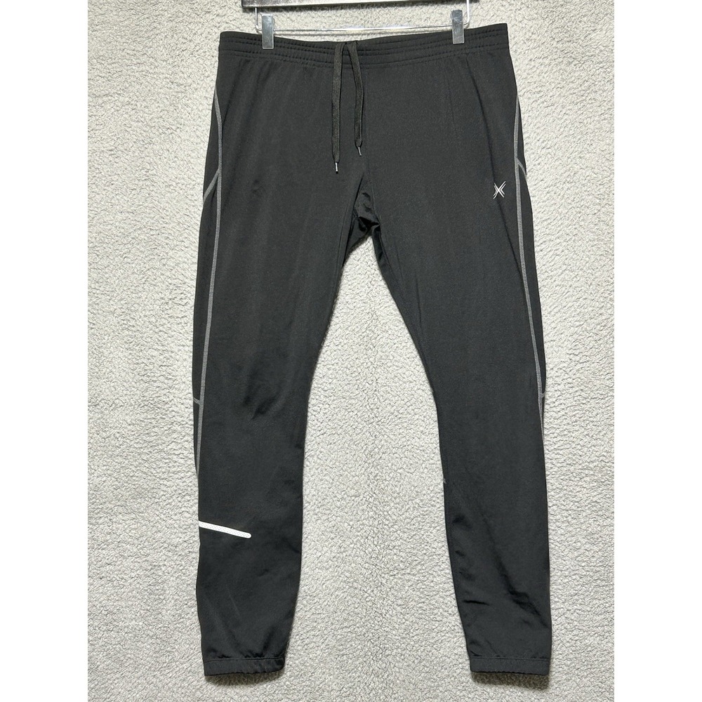 Baleaf Pants Mens XL Black Track Running Zip Pocket Reflective Lightweight